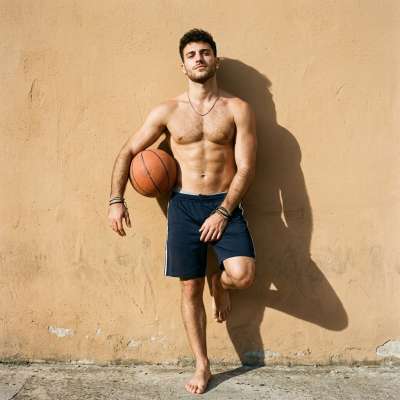 Every dribble, every flex—this is art. 🏀🔥 #malebeauty #nature #athlete #underwear