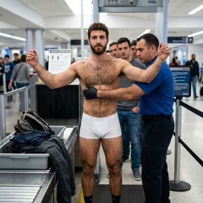 Every time a hot guy in underwear gets a security pat-down, the world wins a little more beauty. #malebeauty #airport...