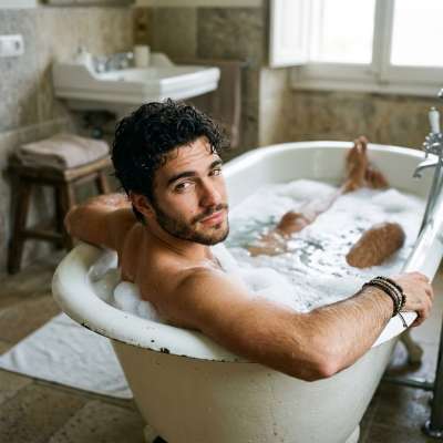 Every man deserves a moment of pure indulgence. 🛁✨ #bath