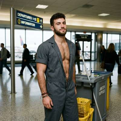 Hot shirt unbuttoned just enough to tease. Every muscle on display, serving looks and service with equal flair. The perfect...
