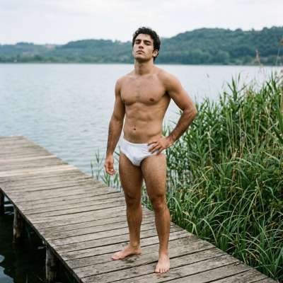 Every evening glow on the dock, where nature meets raw beauty. #lake #nature #underwear