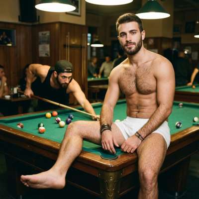 Every shot counts—especially when the cue ball is this fine. 🎱🔥 #pool #underwear