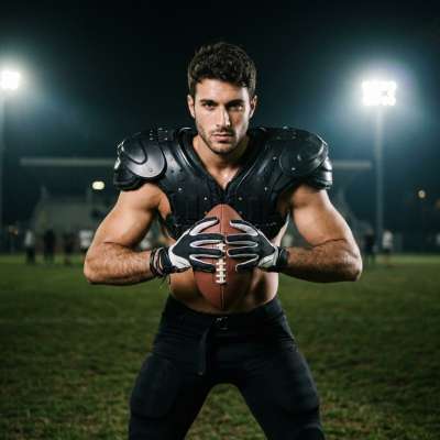 Every inch of him is pure power and grace. Football meets flawless beauty on the field. #malebeauty #athlete #gym #nature