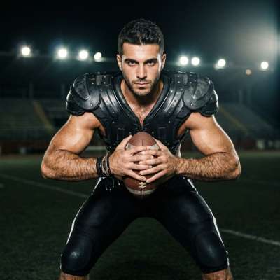 Every inch of this athlete’s strength and grace deserves a standing ovation. Football field or runway, beauty knows no...