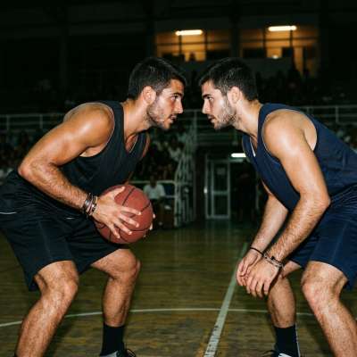 Fierce eye contact between these two basketball players—pure magnetism on the court. Who’s stealing the show? 🔥 #malebeauty...