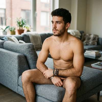 Every curve, every line—pure art. 🔥 #malebeauty #bedroom