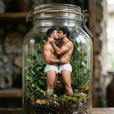 Every man deserves to be bottled up and admired. #malebeauty #nature #couple #underwear