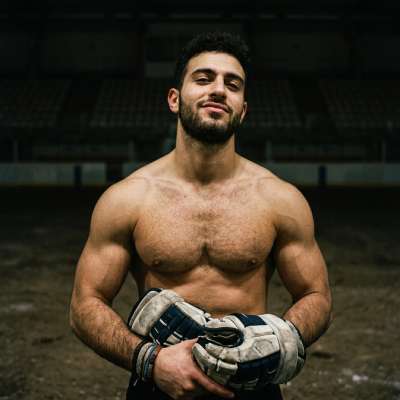 Frozen in the spotlight, every inch of him a masterpiece. Hockey’s toughest player, but we see the art. #gym #athlete