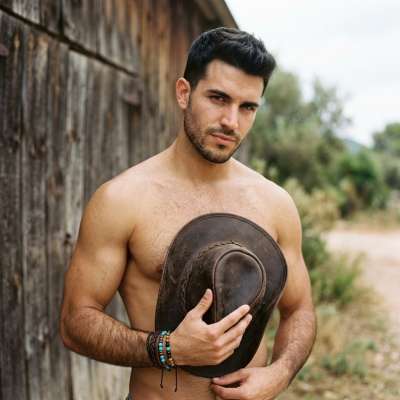 Cowboy vibes only. Raw, rugged, and ready to ride. 🤠🔥 #malebeauty #hairy #nature