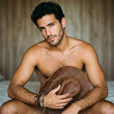 Ride the wild side with this stunning naked cowboy, embodying raw masculinity and untamed beauty. #malebeauty #cowboy #studio