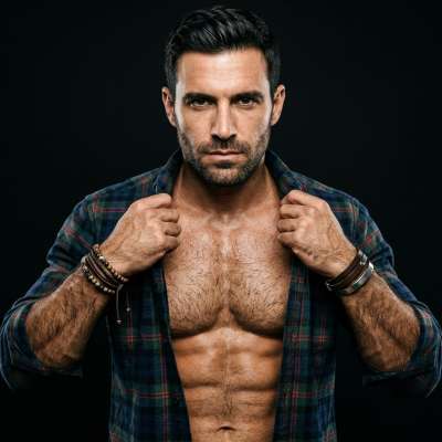 Confidence in every button—effortless charm meets raw appeal. 🔥 #malebeauty #studio