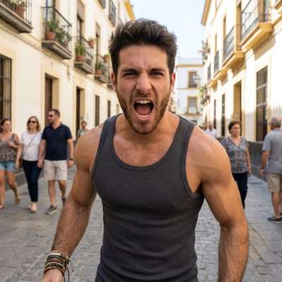 Confidence that commands attention! 🔥 When passion meets the streets—pure, unfiltered male energy. #malebeauty #street...