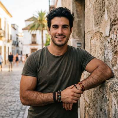 Confidence and charm in every stride—effortless beauty that brightens the streets. 🌟 #malebeauty #street #travel