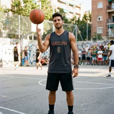 Confidence in every dribble—this athlete’s presence is pure magnetism on the court. 🏀✨ #malebeauty #street #athlete