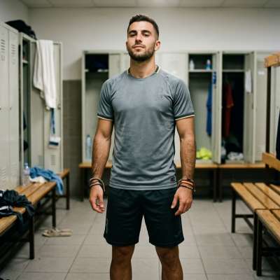 Confidence in every stride—locker room elegance that speaks volumes. #malebeauty #lockerroom #athlete #underwear