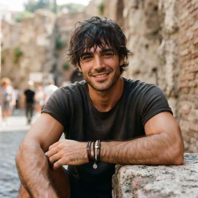 That confident smile says it all—effortless charm at its finest. 😍 #malebeauty #street #travel