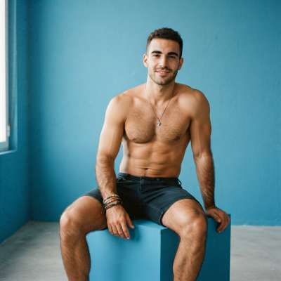 Confidence in its purest form—effortless charm meets raw, sculpted beauty. 💙 #malebeauty #studio #underwear